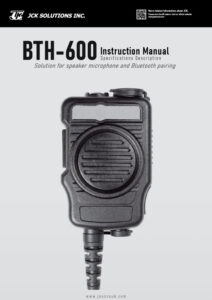 Instruction Manual BTH-600 Pair